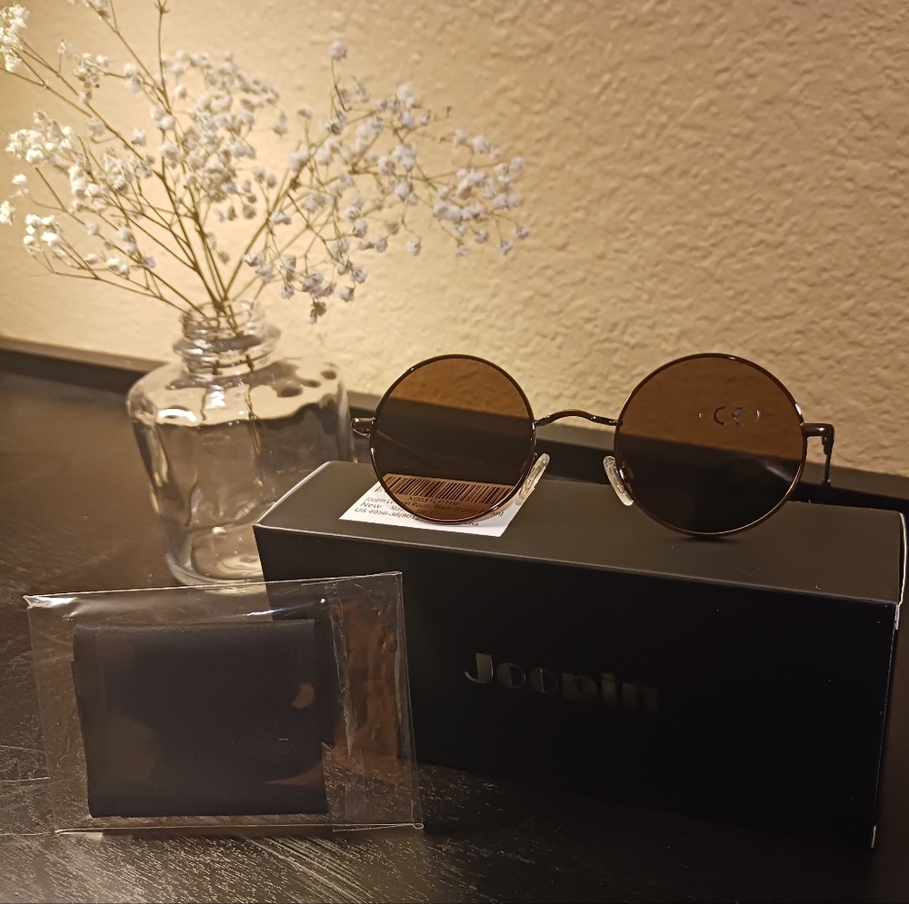 FINAL SALE! Joopin Brown Hippie Circle Sunglasses